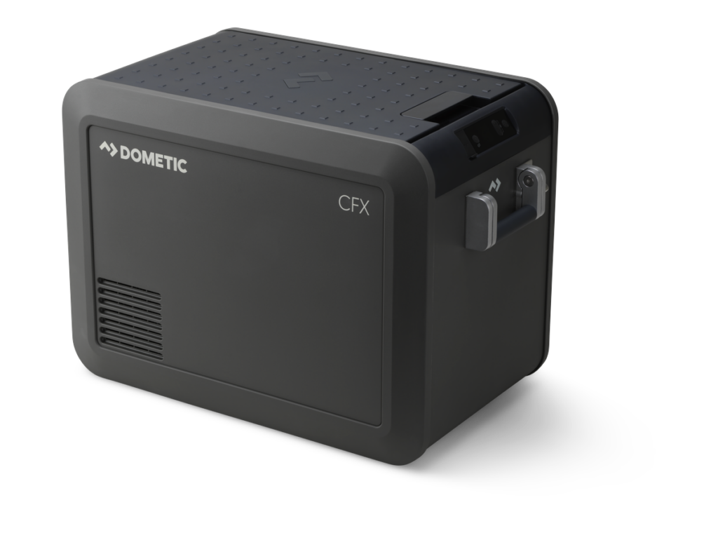 Dometic CFX portable cooler for outdoor use and camping.